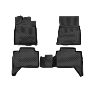 Toyota Tacoma Floor Mats - Omac - Rubber TPE - Black - 2016-2021